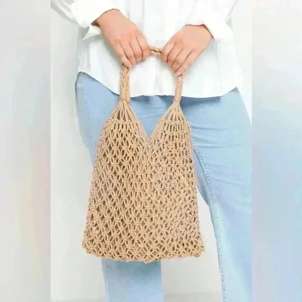 Crochet Macramé Tote
